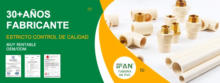 Tuberías y accesorios de agua de PVC.